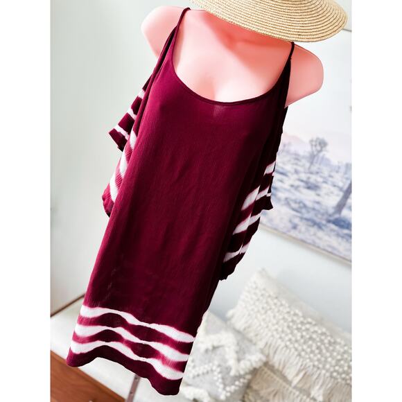 Bare Shoulders & Breezy Skies cold shoulder fluttery kimono flowy dress - Picture 3 of 5